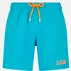 Hellblaue Komfort-Badeshorts für Herren