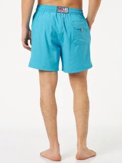 Hellblaue Komfort-Badeshorts für Herren