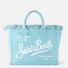 Hellblaue Vanity-Einkaufstasche aus Baumwollcanvas