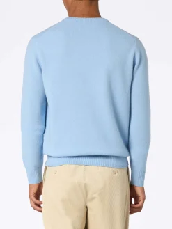 Hellblauer Pullover aus Lambswool für Herren von Regent