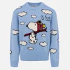 Hellblauer Rundhalspullover Douglas für Jungen mit Peanuts-Ski-Print | SNOOPY PEANUTS SPECIAL EDITION