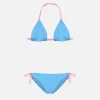 Hellblauer Triangel-Bikini für Mädchen