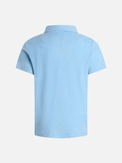Hellblaues Frottee-Poloshirt für Jungen Jeremy Jr