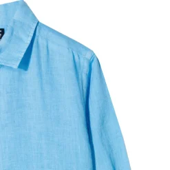 Hellblaues Leinenhemd für Jungen