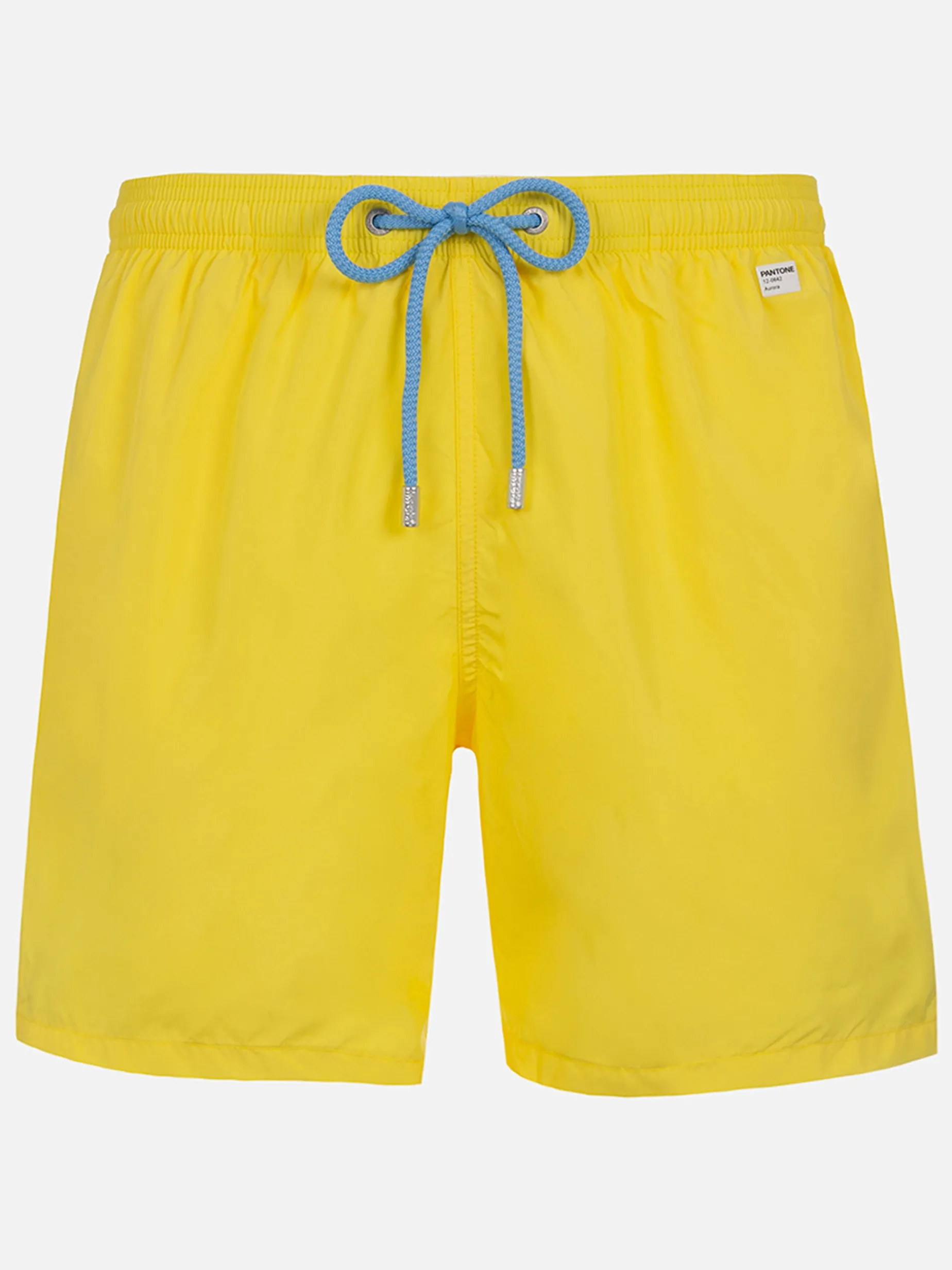 Hellgelbe Herren-Badeshorts aus leichtem Stoff Lighting Pantone | PANTONE-SONDERAUSGABE
