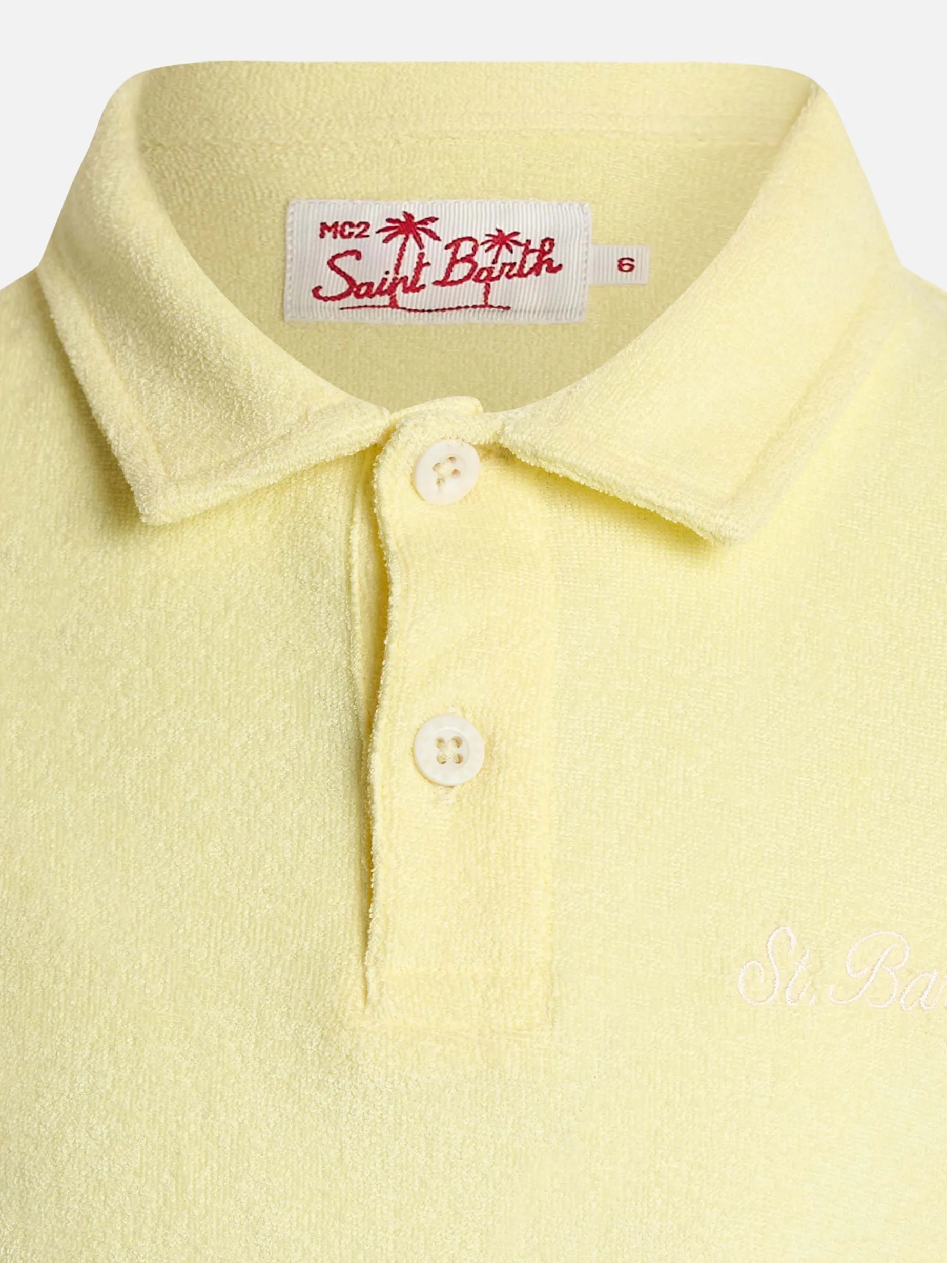 Hellgelbes Frottee-Poloshirt für Jungen Jeremy Jr