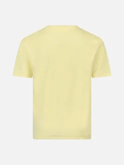 Hellgelbes Frottee-T-Shirt Gary für Jungen mit St. Barth-Stickerei