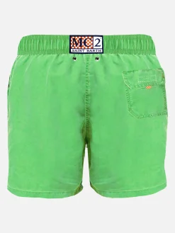 Hellgrüne Delavè-Badeshorts für Herren