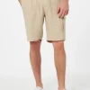 Herren beige Leinen-Bermuda Marseille
