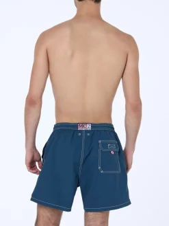 Herren himmelblaue mittellange Badeshorts Patmos