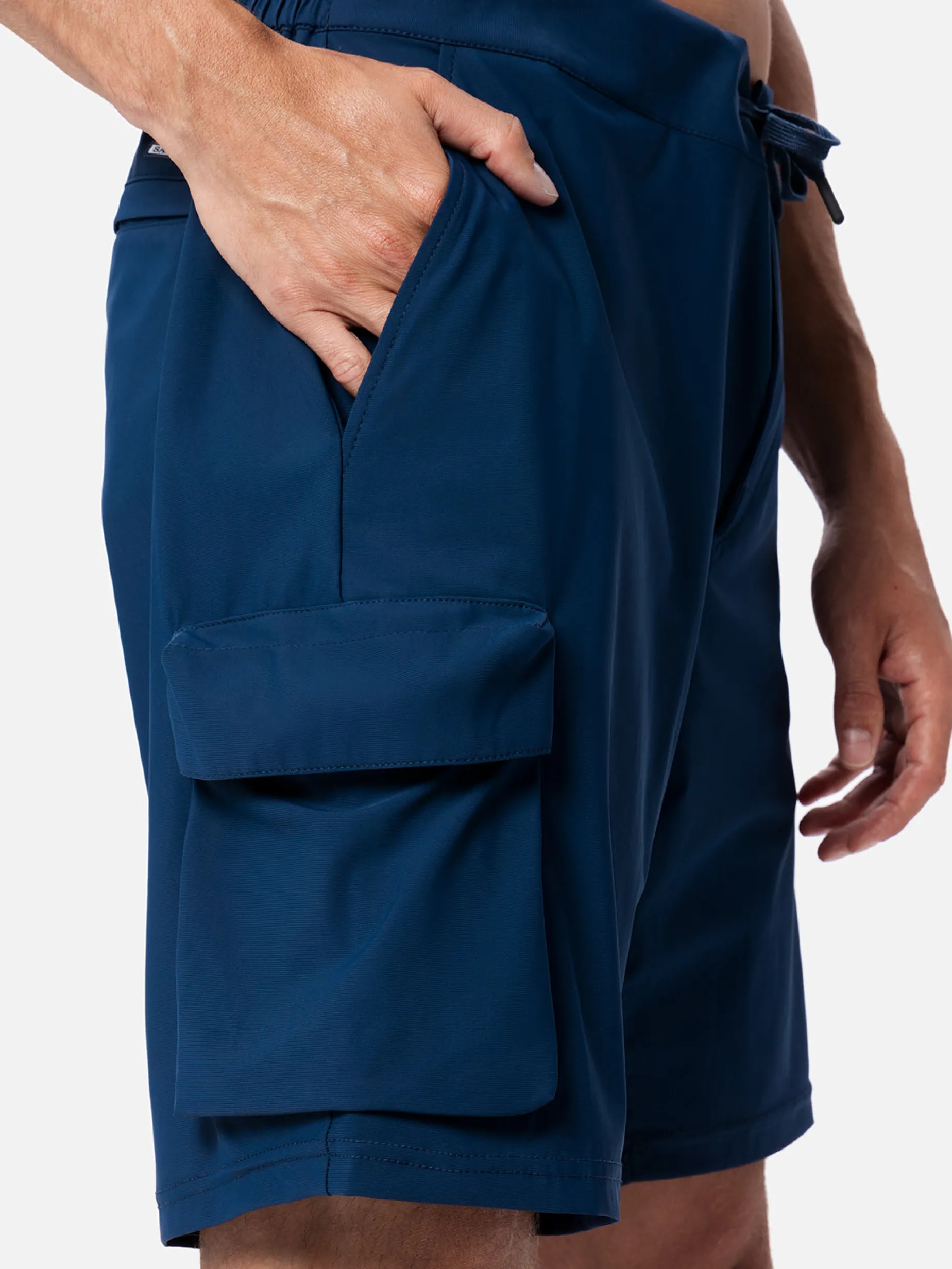 Herren marineblaue Bermudashorts Deck