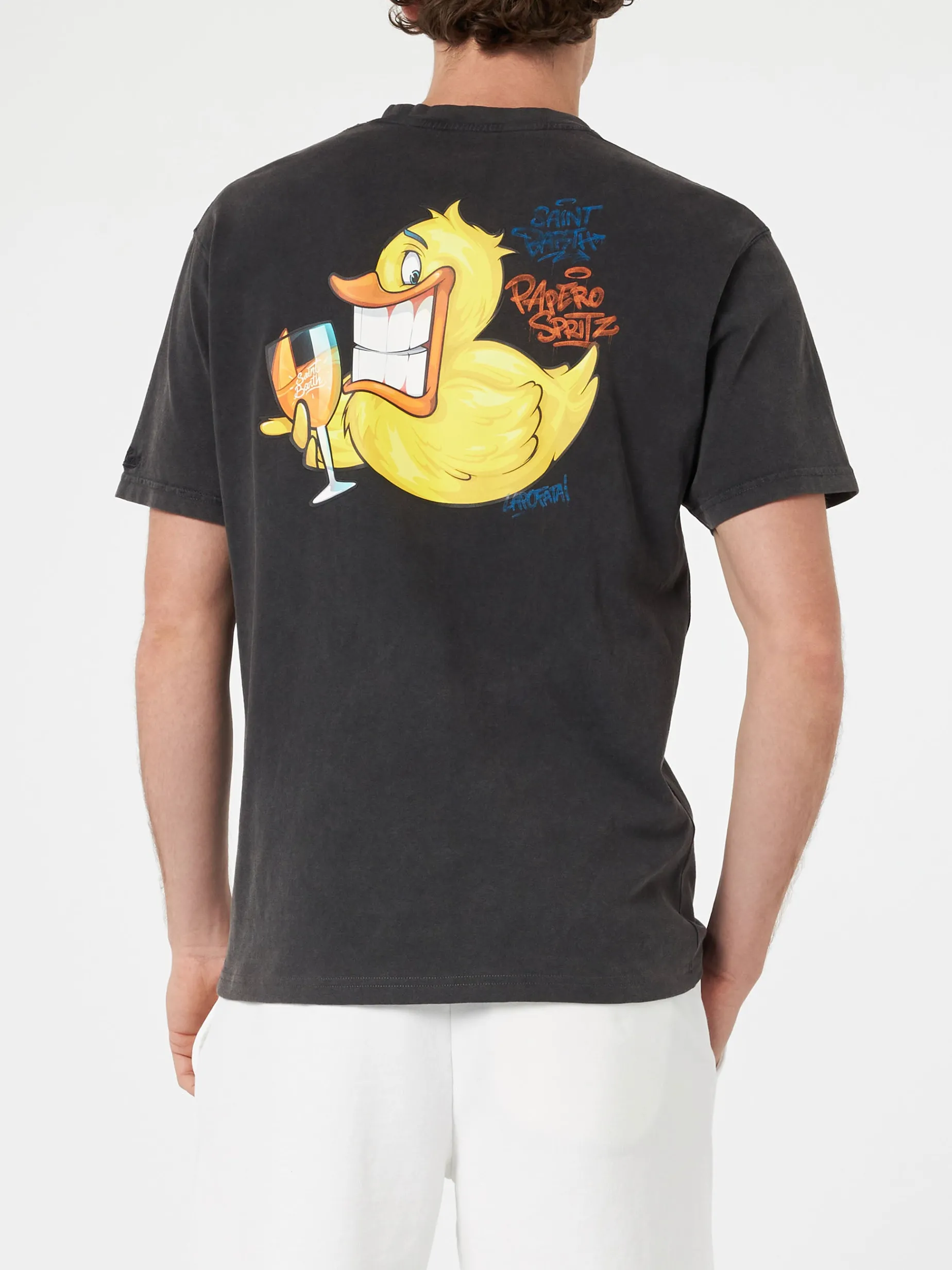 Herren Vintage-Baumwoll-T-Shirt Jack mit Ducky Cryptopuppets-Aufdruck | CRYPTOPUPPET-SONDERAUSGABE