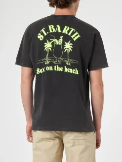 Herren Vintage-Baumwoll-T-Shirt Jack mit „Sex on the Beach“-Aufdruck