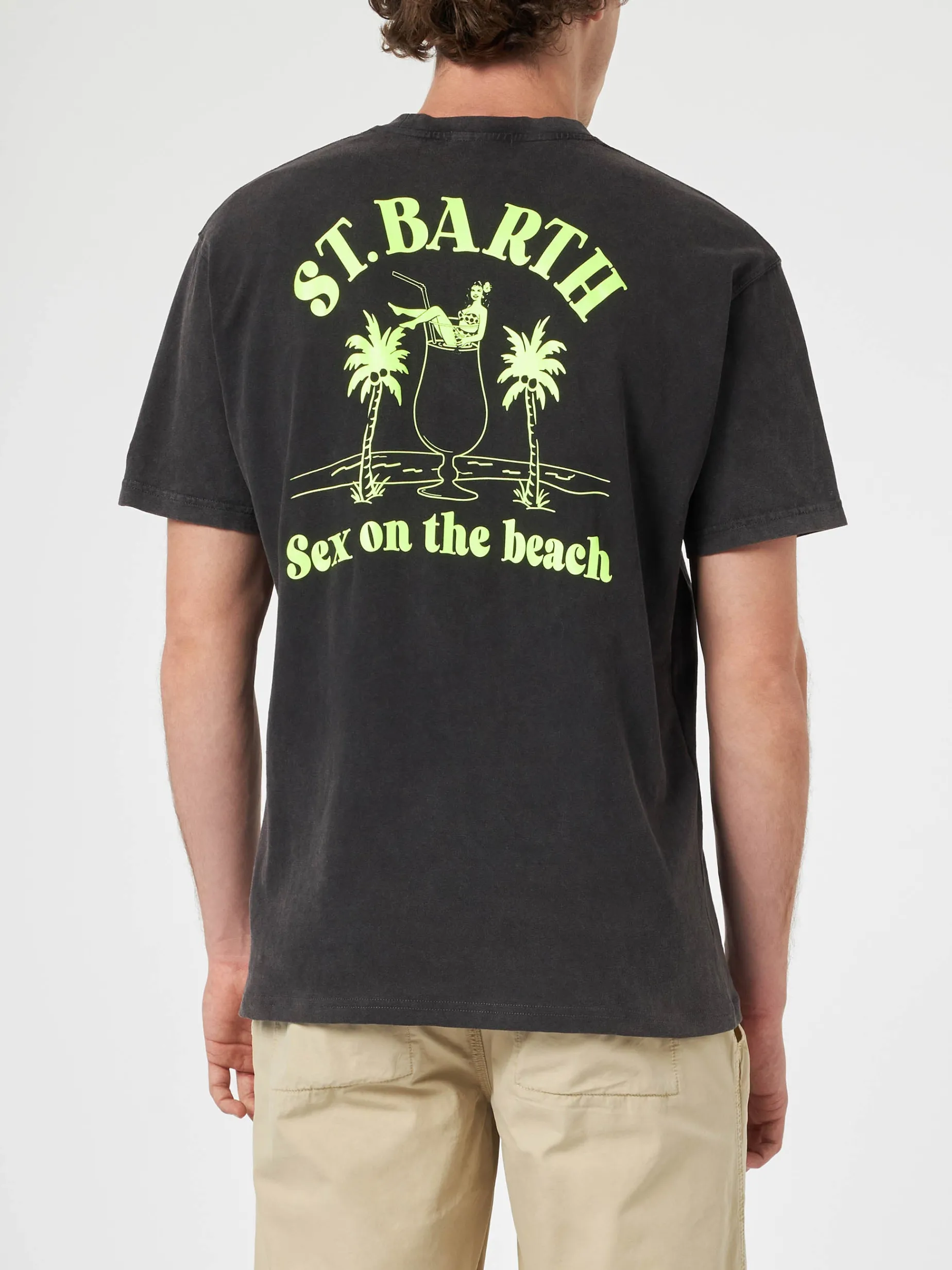 Herren Vintage-Baumwoll-T-Shirt Jack mit „Sex on the Beach“-Aufdruck
