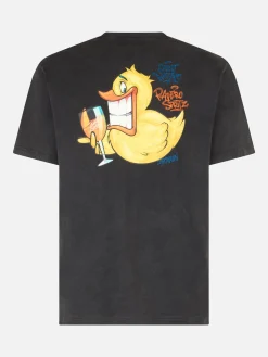 Herren Vintage-Baumwoll-T-Shirt Jack mit Ducky Cryptopuppets-Aufdruck | CRYPTOPUPPET-SONDERAUSGABE