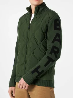 Herren wattierte Jacke in Militärgrün