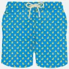 Herren-Badeshorts aus leichtem Stoff mit Entenmuster