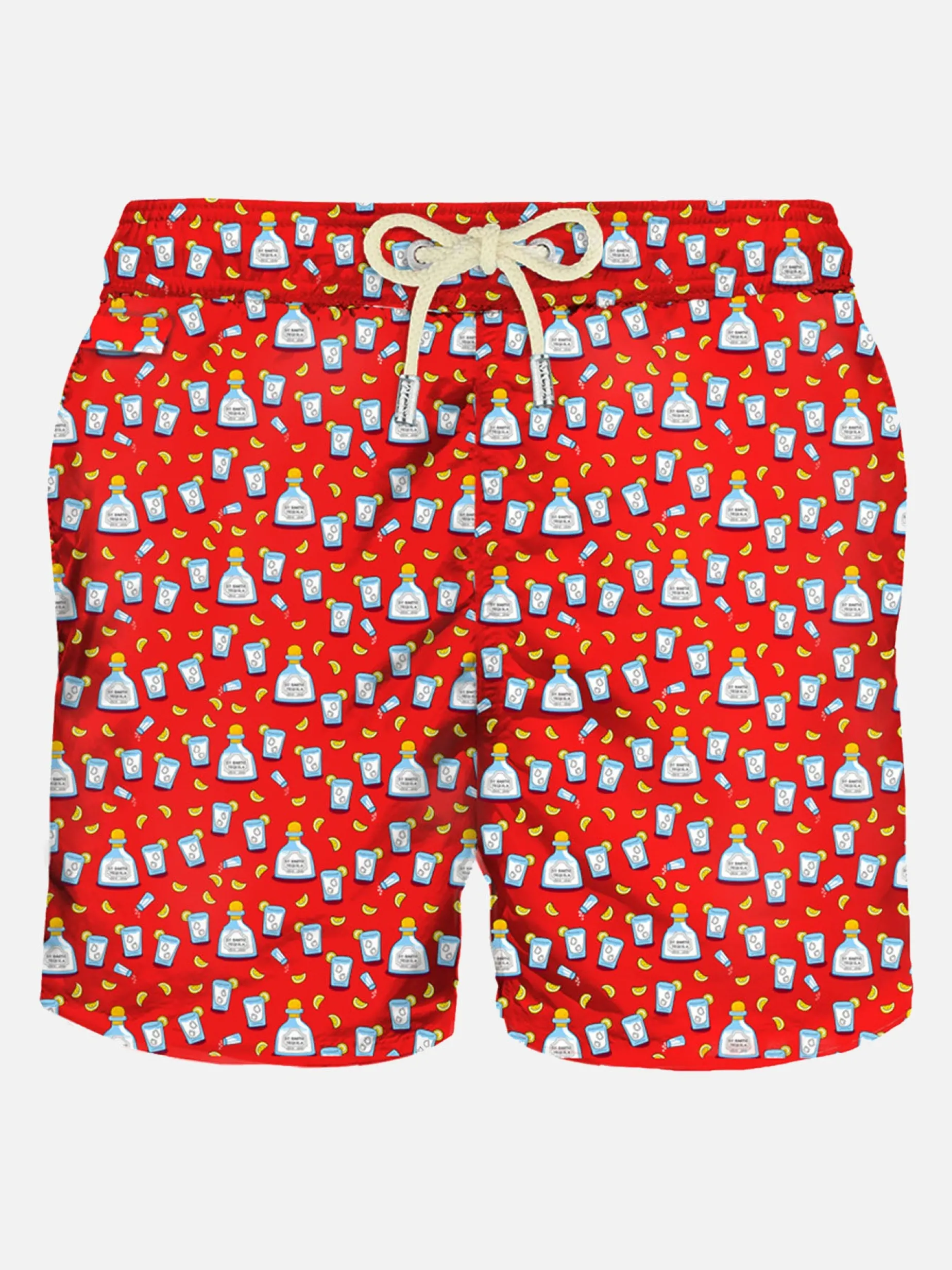 Herren-Badeshorts aus leichtem Stoff mit Tequila-Aufdruck
