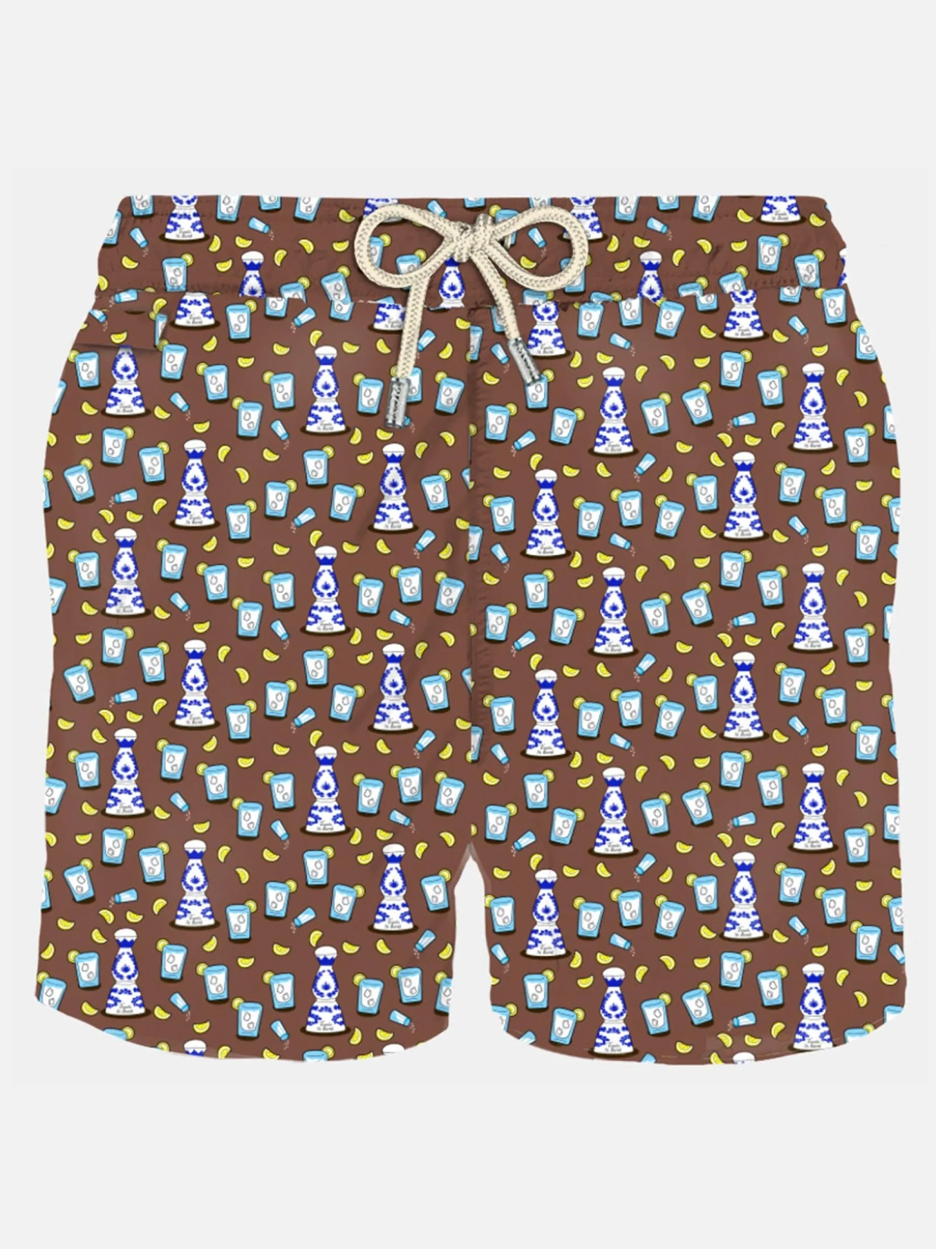 Herren-Badeshorts aus leichtem Stoff mit Tequila-Aufdruck