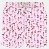 Herren-Badeshorts aus leichtem Stoff mit Gin- und Affen-Print