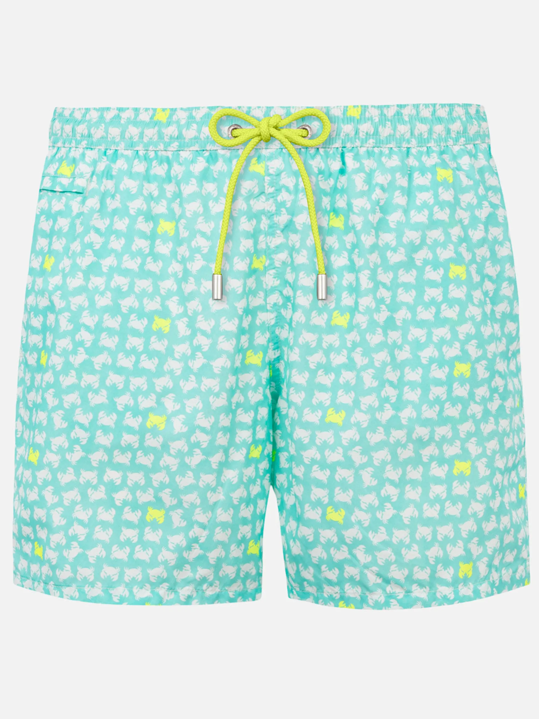 Herren-Badeshorts aus leichtem Stoff mit Krabben-Print