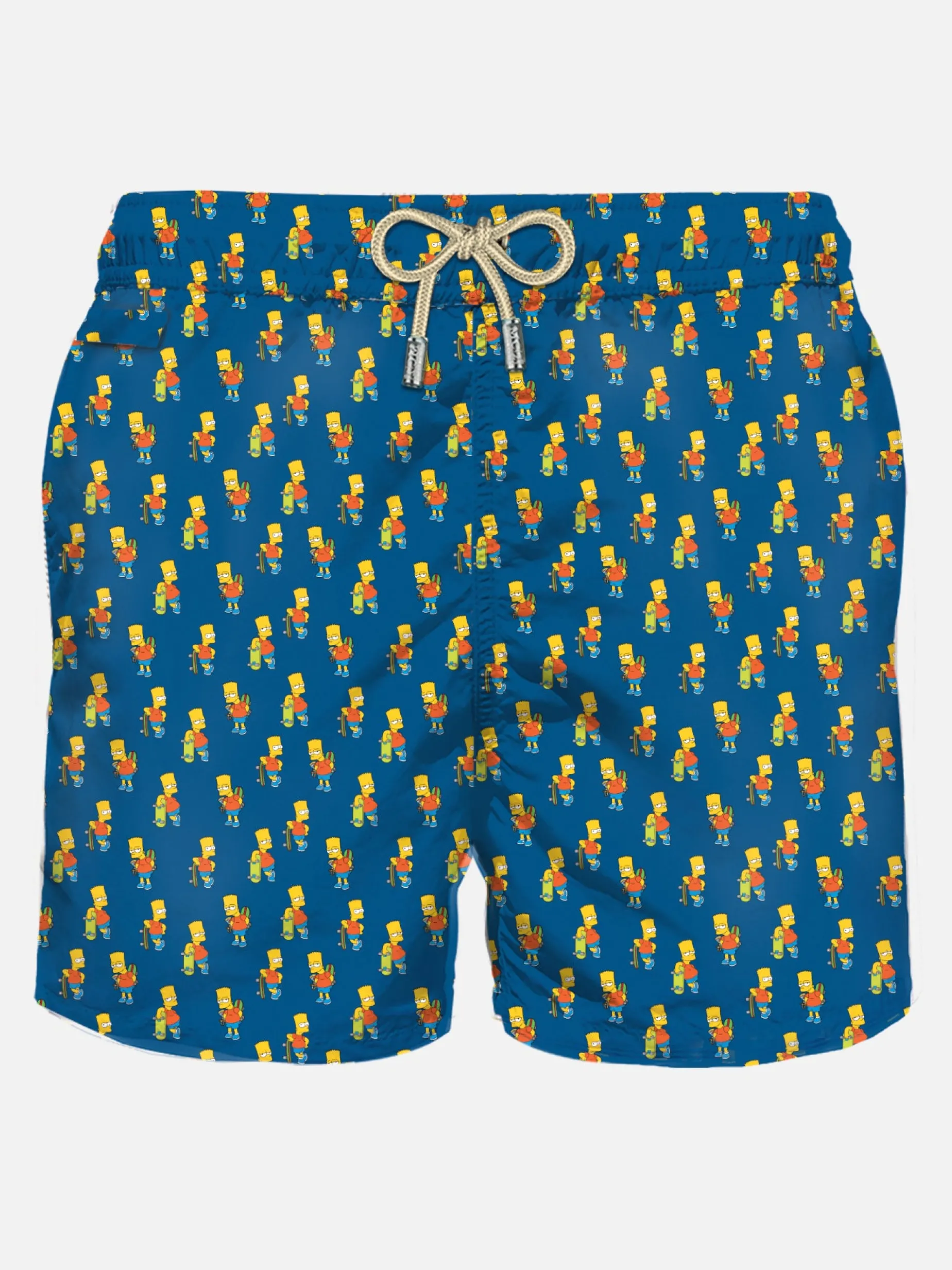 Herren-Badeshorts aus leichtem Stoff mit Skater-Bart-Aufdruck | DIE SIMPSONS-SONDERAUSGABE