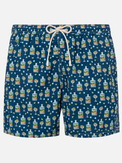 Herren-Badeshorts aus leichtem Stoff mit Portofino-Gin-Print | PORTOFINO DRY GIN SONDEREDITION