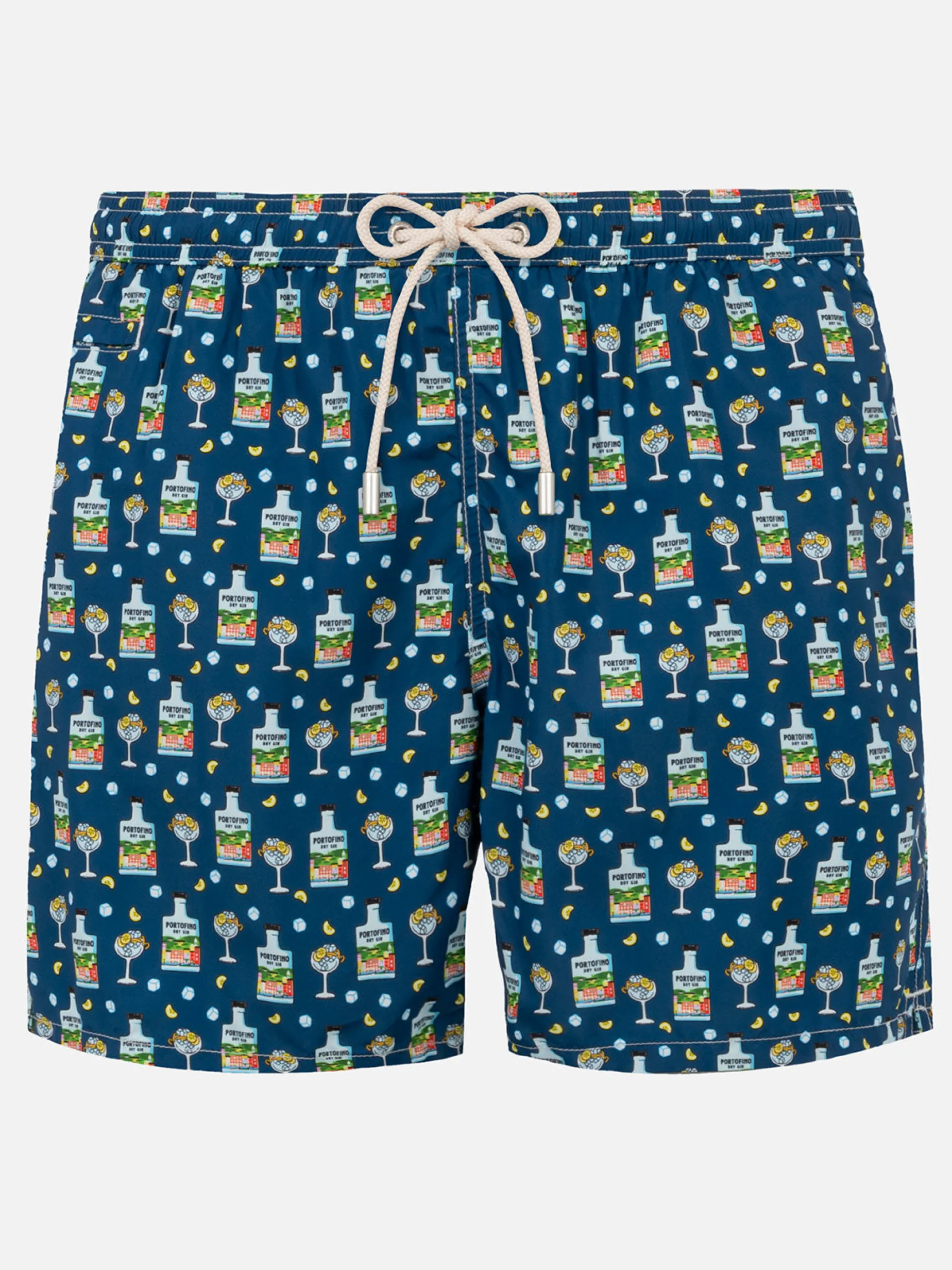 Herren-Badeshorts aus leichtem Stoff mit Portofino-Gin-Print | PORTOFINO DRY GIN SONDEREDITION