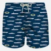 Herren-Badeshorts aus leichtem Stoff mit Magnum Marine-Print | MAGNUM MARINE SONDEREDITION