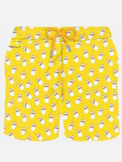 Herren-Badeshorts aus leichtem Stoff mit Estathé-Print | ESTATHE'® SONDEREDITION