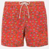 Herren-Badeshorts aus leichtem Stoff mit Krokodildruck