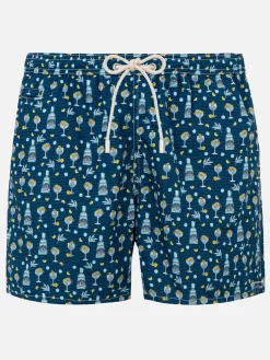 Herren-Badeshorts aus leichtem Stoff mit Gin-Mare-Print | GIN MARE SONDEREDITION