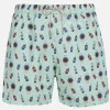 Herren-Badeshorts aus leichtem Stoff Lighting Micro Fantasy mit Uhren- und Getränkeaufdruck