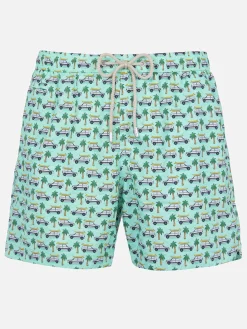 Herren-Badeshorts aus leichtem Stoff Lighting Micro Fantasy mit Panda-Aufdruck | PANDA-SONDERAUSGABE