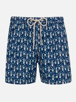 Herren-Badeshorts aus leichtem Stoff Lighting Micro Fantasy mit Sambuca Molinari-Aufdruck | SAMBUCA MOLINARI SONDEREDITION