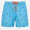 Herren-Badeshorts aus leichtem Stoff Lighting Micro Fantasy mit Hahnenprint