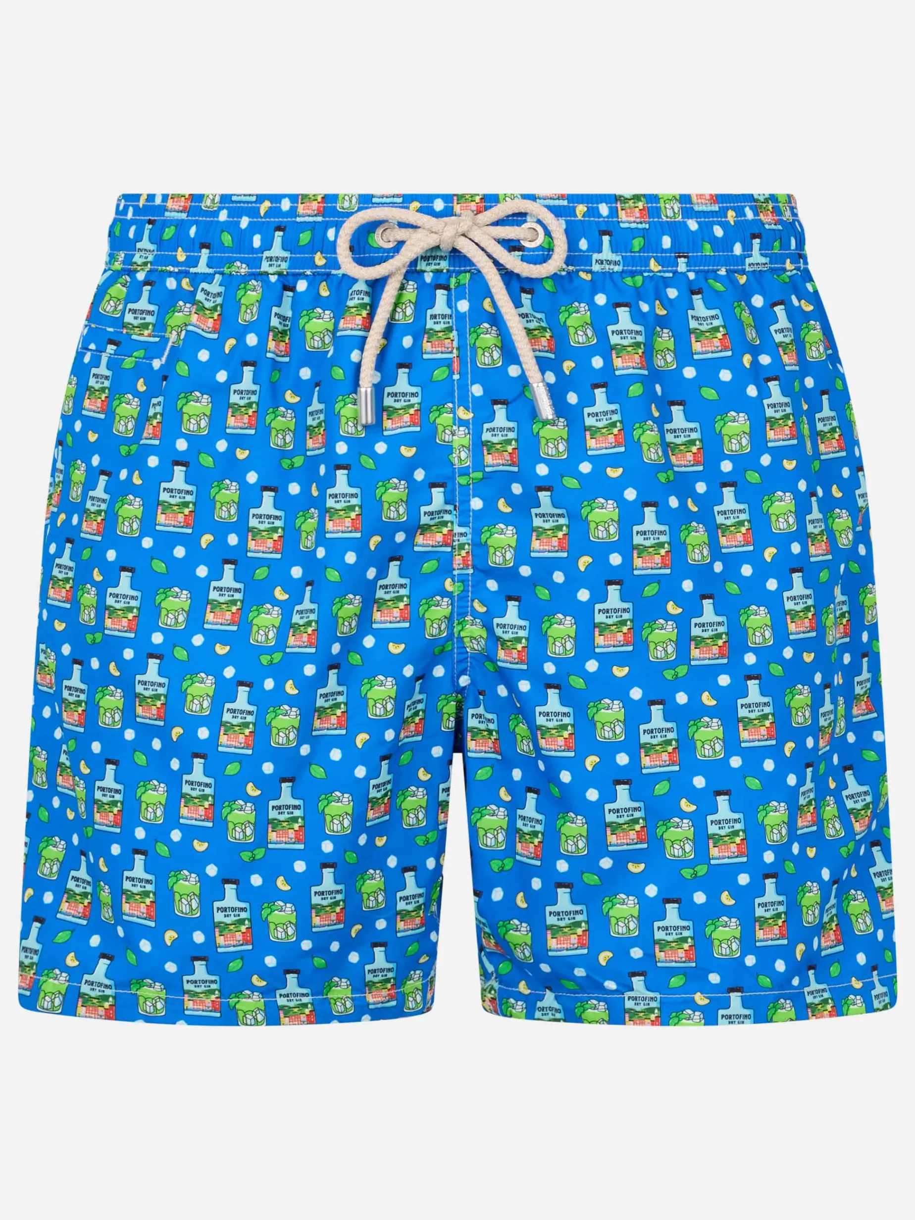 Herren-Badeshorts aus leichtem Stoff Lighting Micro Fantasy mit Paloma Portofino Gin-Aufdruck | PORTOFINO DRY GIN SONDEREDITION