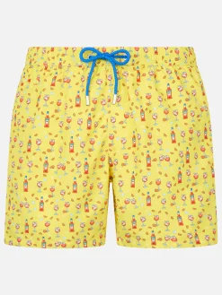 Herren-Badeshorts aus leichtem Stoff Lighting Micro Fantasy mit Aperol Spritz-Aufdruck | APEROL SONDEREDITION