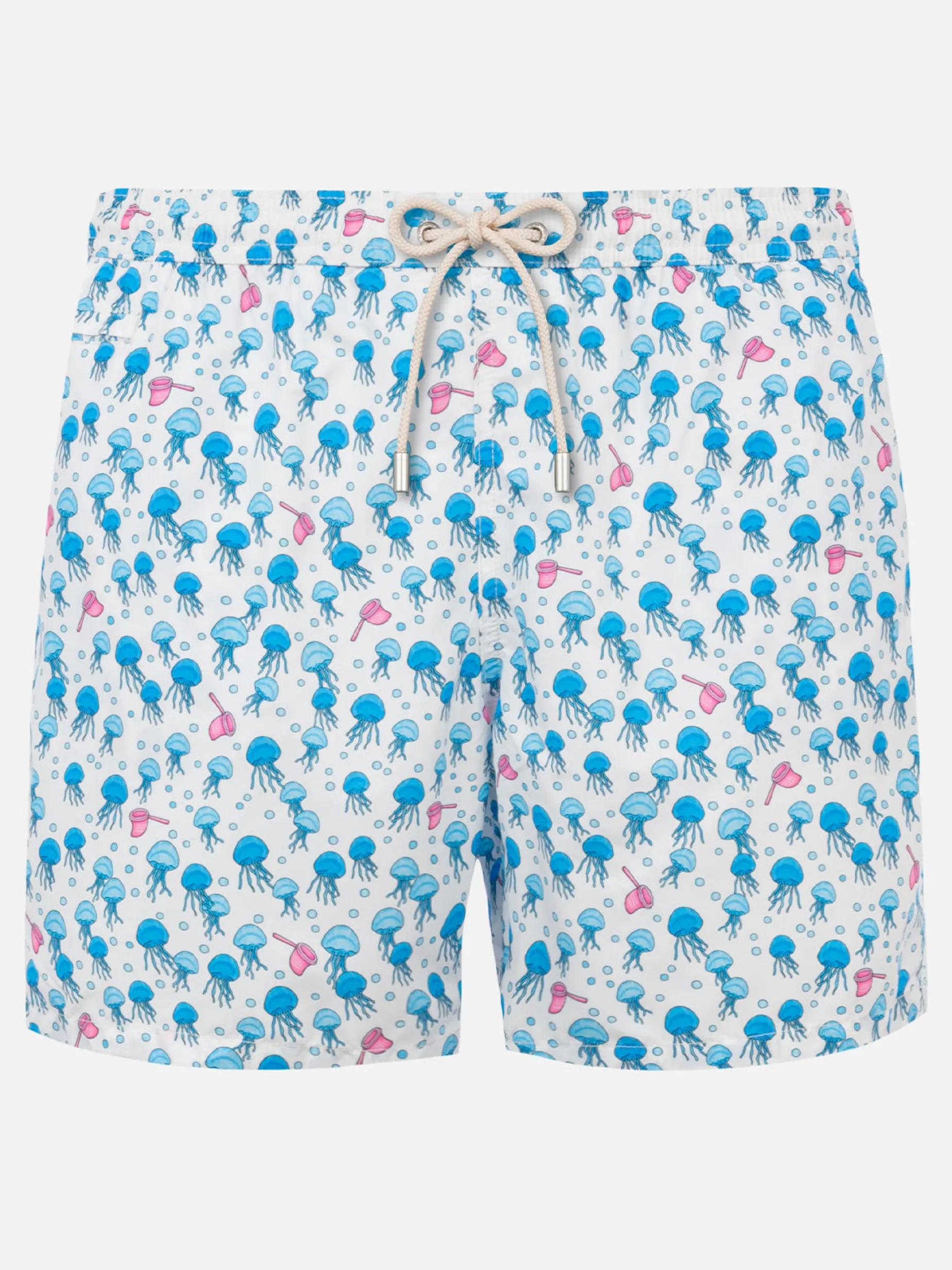 Herren-Badeshorts aus leichtem Stoff mit Quallen-Print