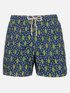 Herren-Badeshorts aus leichtem Stoff Lighting Micro Fantasy mit Uhrenaufdruck