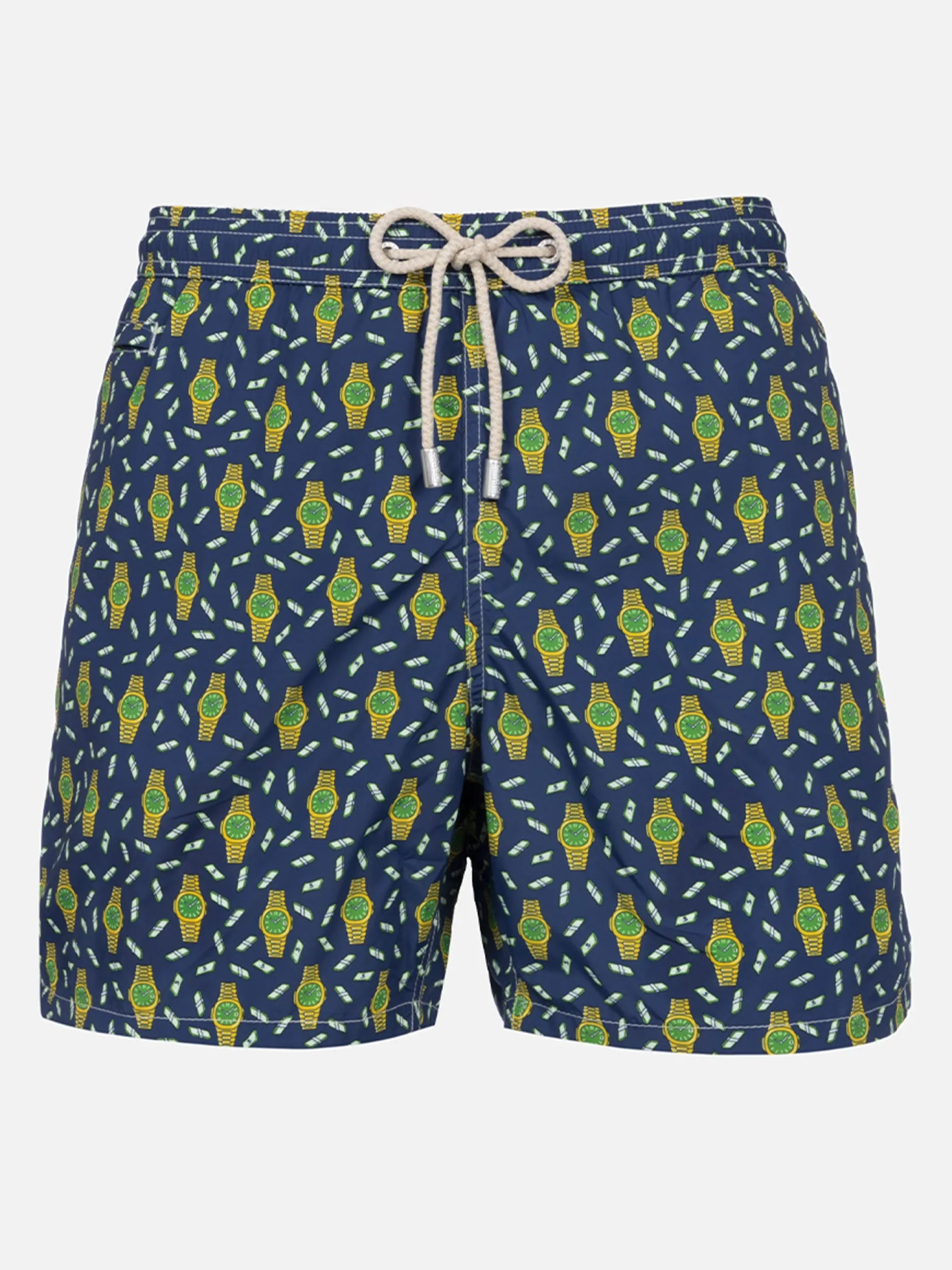 Herren-Badeshorts aus leichtem Stoff Lighting Micro Fantasy mit Uhrenaufdruck