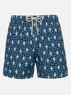 Herren-Badeshorts aus leichtem Stoff Lighting Micro Fantasy mit Uhrenaufdruck