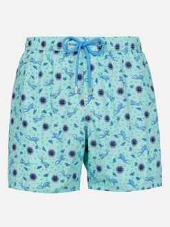 Herren-Badeshorts aus leichtem Stoff Lighting Micro Fantasy mit Uhrenaufdruck