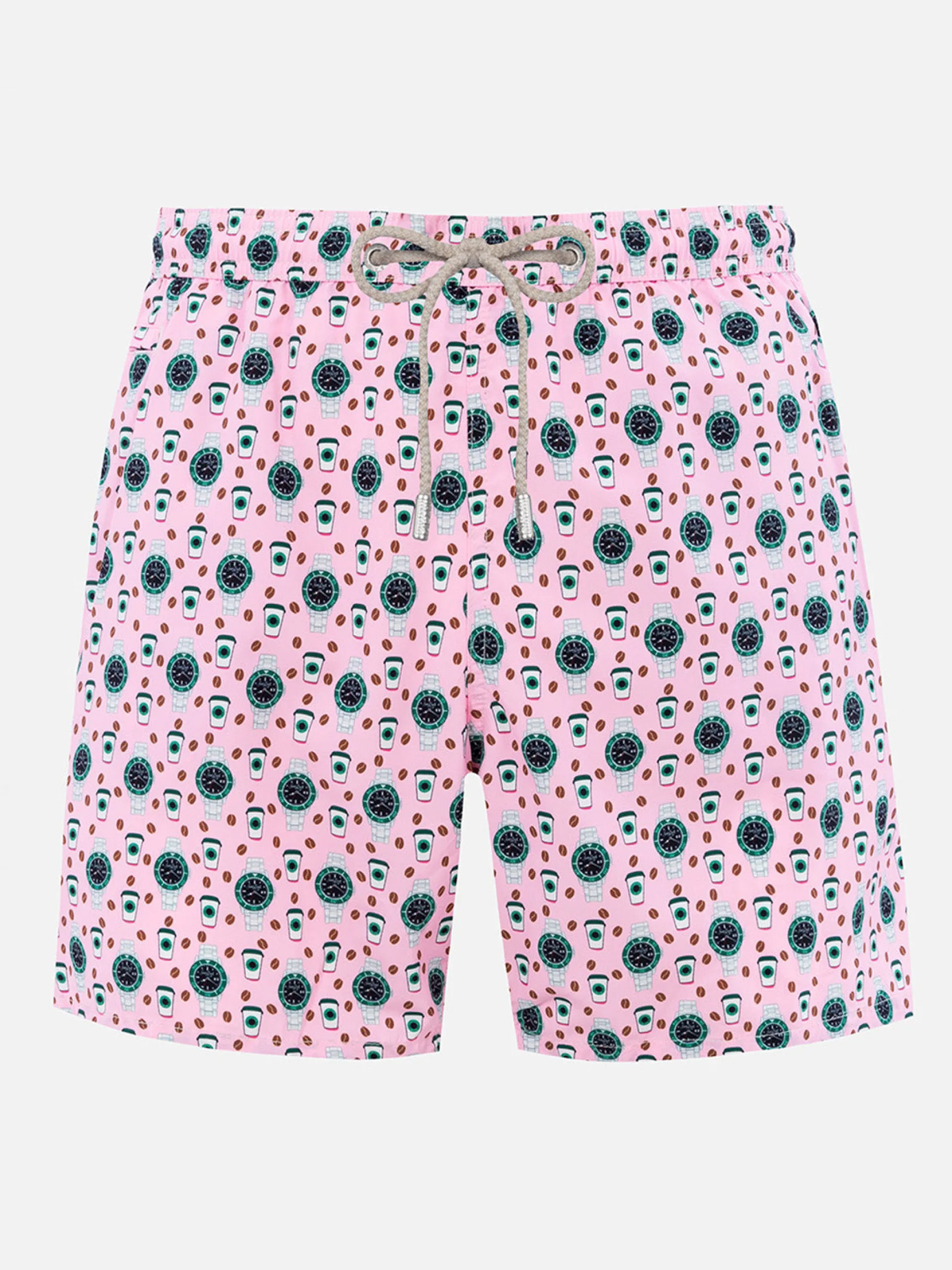 Herren-Badeshorts aus leichtem Stoff Lighting Micro Fantasy mit Uhrenaufdruck