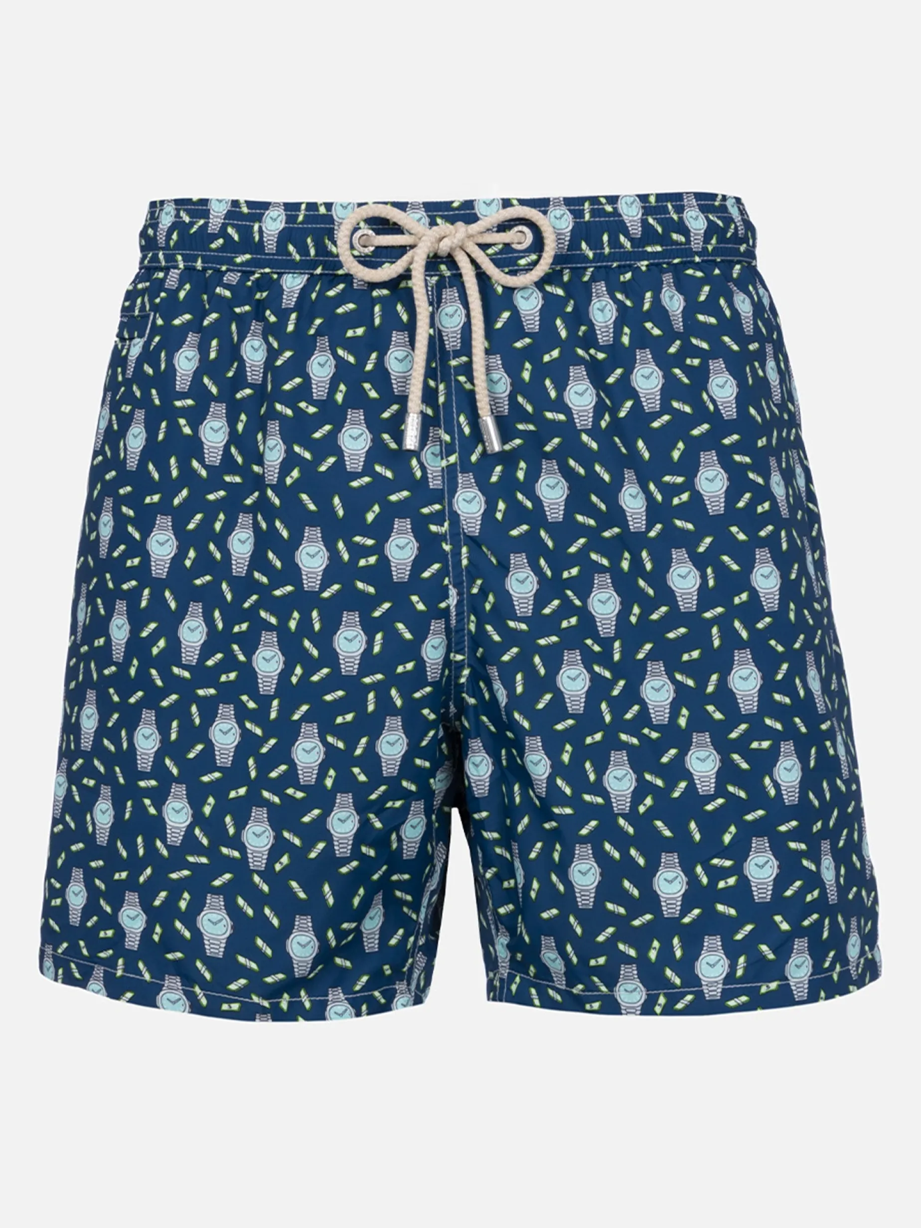 Herren-Badeshorts aus leichtem Stoff Lighting Micro Fantasy mit Uhrenaufdruck
