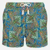 Herren-Badeshorts aus leichtem Stoff mit Paisley-Print