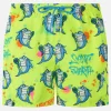 Herren-Badeshorts aus leichtem Stoff Lighting mit Cryptopuppets-Aufdruck | CRYPTOPUPPET-SONDERAUSGABE