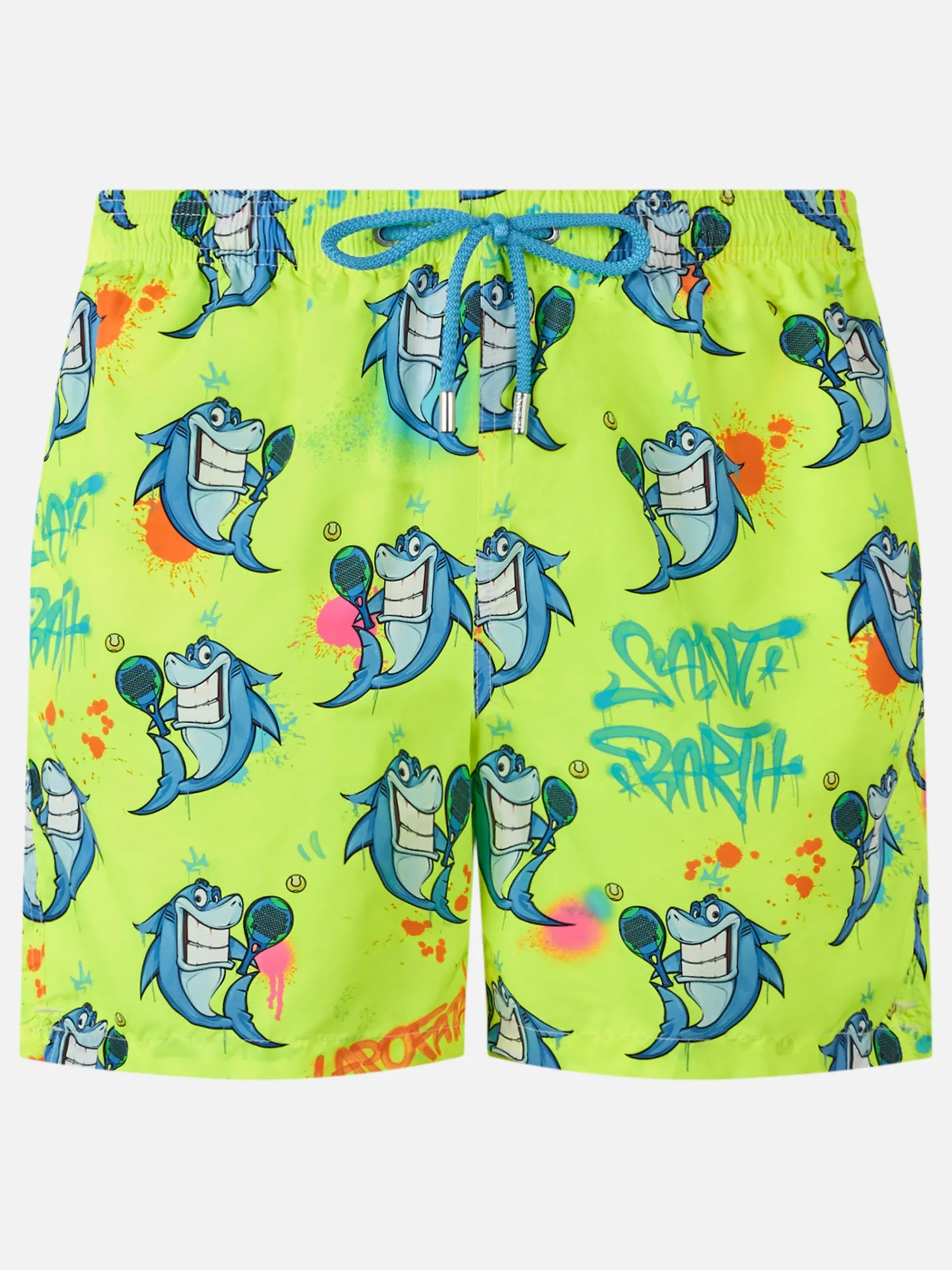 Herren-Badeshorts aus leichtem Stoff Lighting mit Cryptopuppets-Aufdruck | CRYPTOPUPPET-SONDERAUSGABE