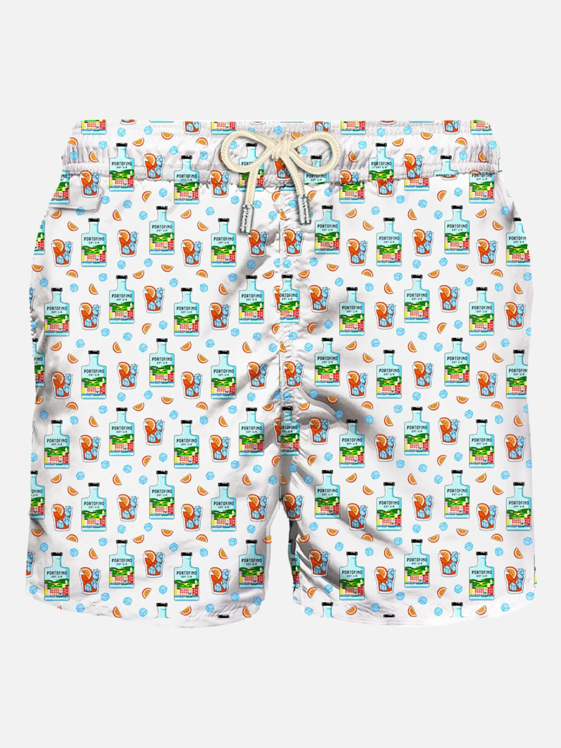 Herren-Badeshorts aus leichtem Stoff mit Portofino Dry Gin-Aufdruck | Portofino Dry Gin Special Edition