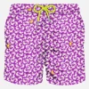 Herren-Badeshorts aus leichtem Stoff mit Krabben-Print